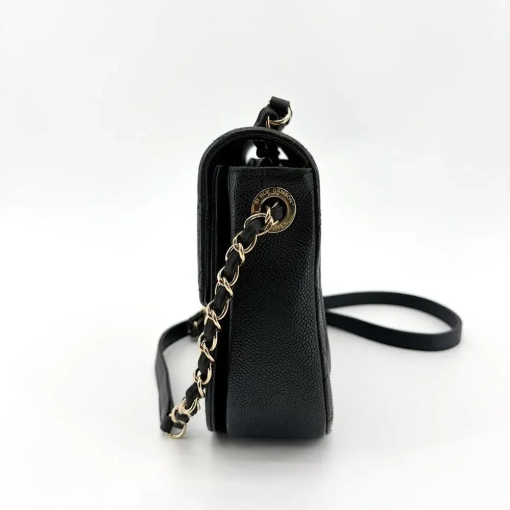 Chanel Coco Curve Flap Bag Medium Black Gold Hardware